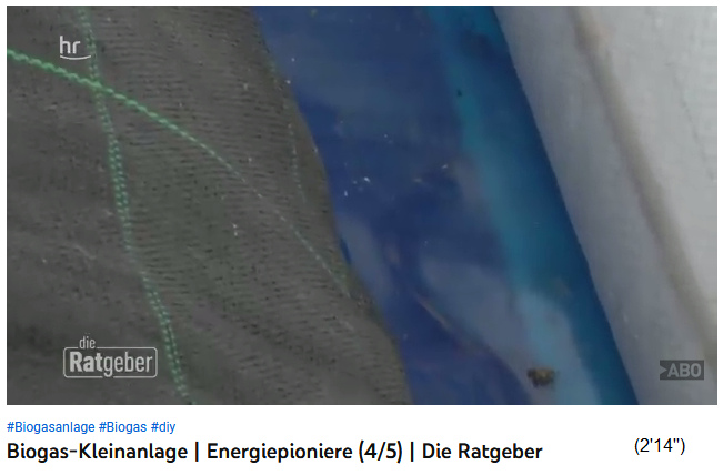 Debajo de la bolsa
                    de gas con la fermentaci�n se ha colocado una manta
                    calefactora, porque la fermentaci�n necesita calor