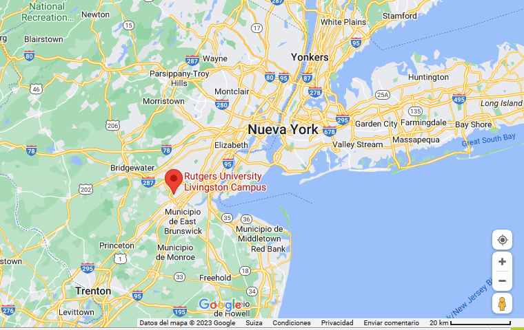 June 25, 2023: Solar parking lot in New
                      Jersey at Rutgers University - map with google
                      Maps