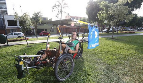 Solarfahrrad mit Solardach von
                                David Ligouy, Frankreich