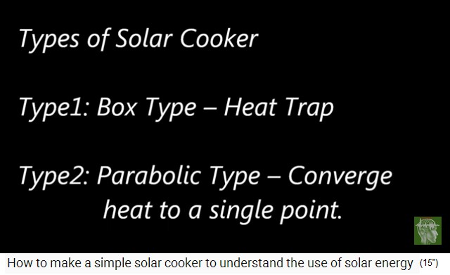 The types for
                  solar energy: The types of the sun box and the
                  parabolic types