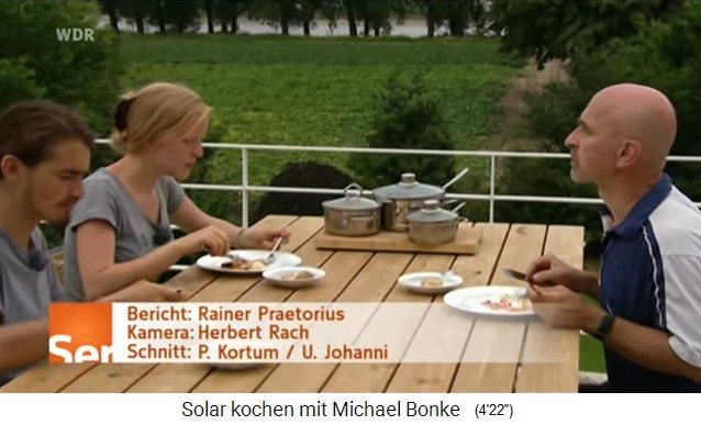 The employees of the German TV station
                  WDR who worked for this solar energy film: Praetorius,
                  Rach, Kortum, Johanni
