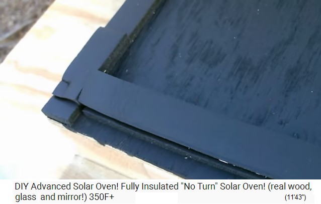 solar oven: double gap sealing on the front