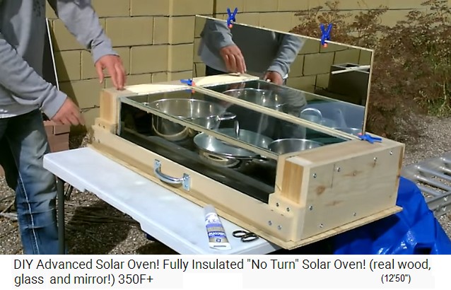 The
                solar oven is complete (179ºC)
