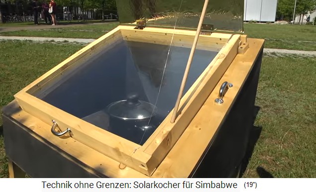 El �ngulo del reflector se fija con un
                  palo y agujeros