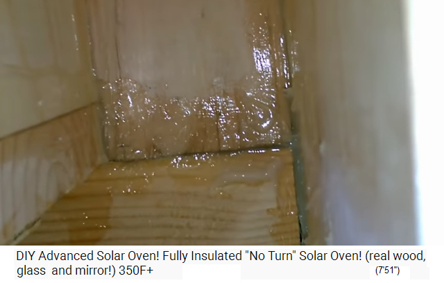Horno solar: las ranuras
                  est�n selladas con silicona no t�xica