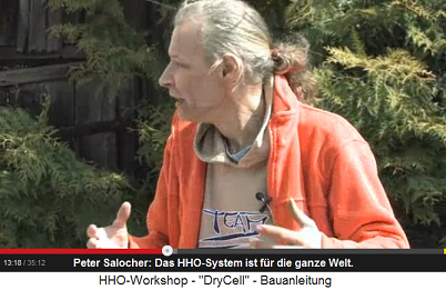 Peter Salocher meint, sein HHO-System ist
                          für die ganze Welt