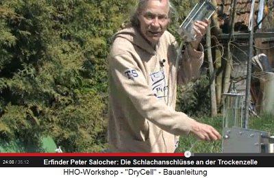 Salocher zeigt die Schlauchanschl�sse an
                          der Trockenzelle