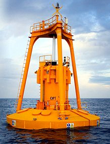 Big power buoy from OPT in the sea