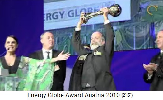 Pioneer Fritz
                  Mondl with the energy award "Energy Globe"
                  2010