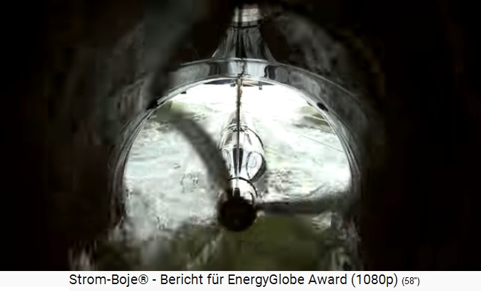 Ein Stromboje-Prototyp, da
                  dreht sich ein Propeller im Wasser