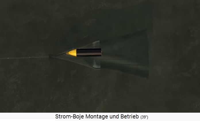 The funnel-shaped stream buoy by Fritz
                            Mondl from 2017, view from above