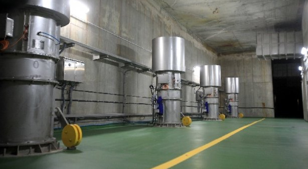 Wellenkraftwerk von Mutriku, die
                        Turbinenhalle (Turbinenhaus)