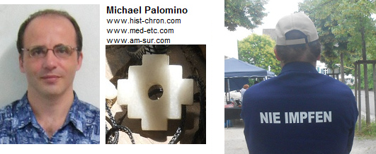 Michael Palomino
                Portr�t mit Inkakreuz, Mutter Erde, Webseiten und NIE
                IMPFEN