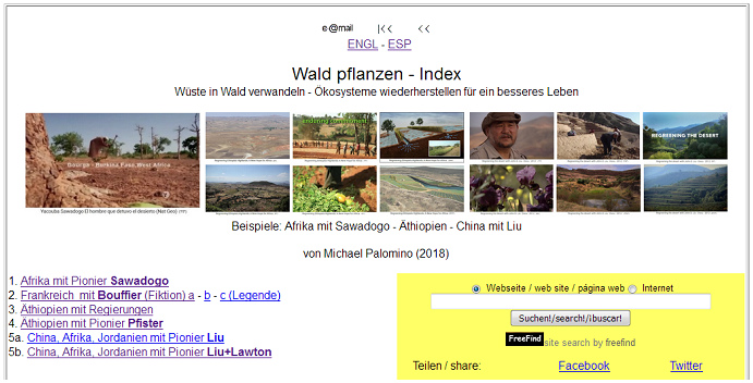 Wald-pflanzen-Index - W�sten in
                    Wald verwandeln - �kosysteme wiederherstellen f�r
                    ein besseres Leben
