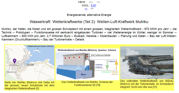 Das Wellenkraftwerk Mutriku in Spanien
                    produziert endlos sauberen Strom Tag und Nacht