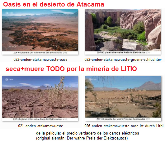Salar de Atacama en Chile, oasis
                          seca+muere x la miner�a criminal del litio