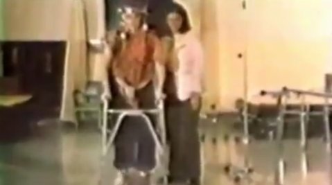 Patient, accident victim 03 03: DMSO healed the
                  paralyzation and now she learns walking again