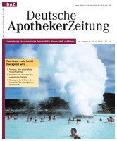 Deutsche Apotheker-Zeitung
                            publizierte im Jahr 1990 gezielte
                            Falschinformation über Amalgam mit der
                            Behauptung, dass Amalgam kaum Quecksilber
                            enthalte; hier ein Beispiel einer Ausgabe