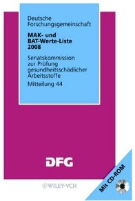 Liste der MAK- und BAT-Werte,
                          Buch mit CD-Rom