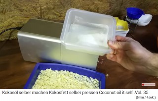 The coconut oil in the oil bowl