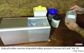 The coconut oil in the second
                    glass has not hardened yet