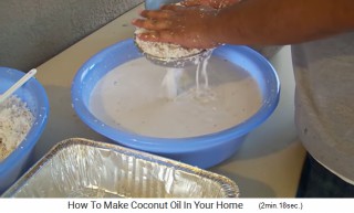 The
                    coconut flakes are sifted out