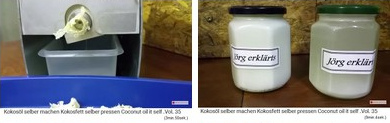 Produktion von Kokos�l mit einer kleinen �lm�hle