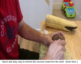 Dann kann die Schale von Hand entfernt werden