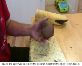 Die Schale ist schon
                  halb weg