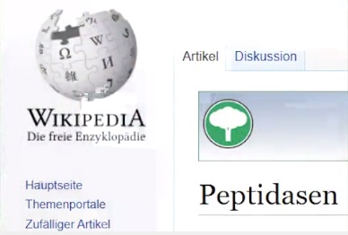 Mossad-Wikipedia mit
                einem Artikel �ber Peptidasen in Schlangengifte