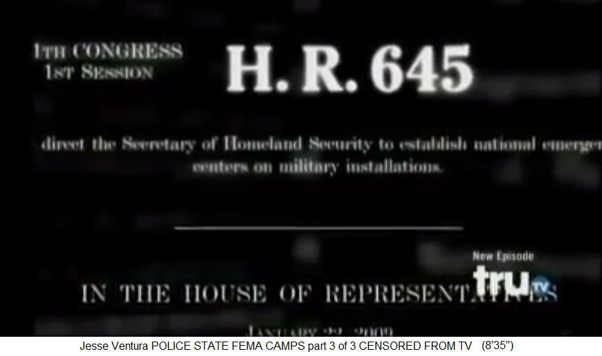 Der
                  Gesetzesbeschluss des "US"-Kongress H.R.645
                  vom 22. Januar 2002 zum Bau von KZs in den
                  "USA"