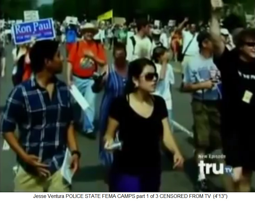 Carherine Bleish in einer Demo f�r Ron
                      Paul