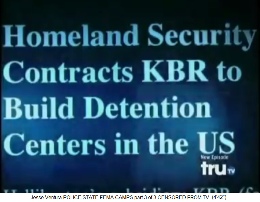 Die
                  Heimatschutzbeh�rde ("Homeland Security"
                  vergibt den Auftrag an KBR zum Bau von KZs in den
                  "USA"