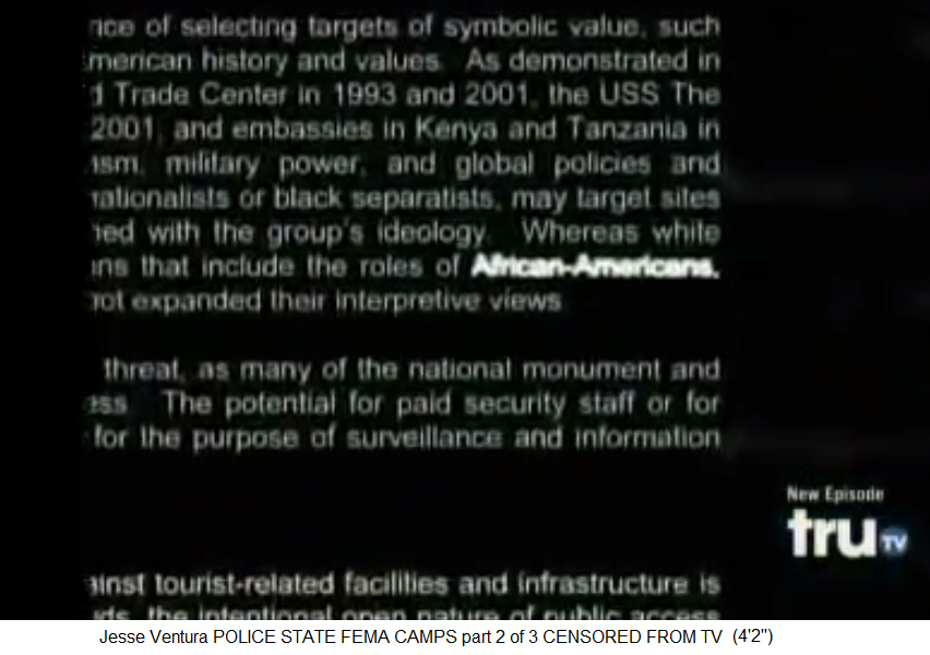 Dokumente: FusionCenters
                  verfolgen speziell Afroamerikaner