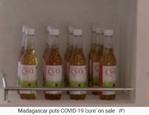 Madagaskar
                            8.5.2020: Das Heilmittel mit Artemisia annua
                            gegen Corona19 (Covid-19) in Fl�schchen