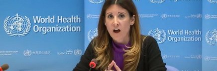 Die Sprecherin der kriminellen Impf-WHO am
                  6. Juli 2020
