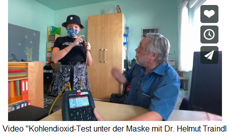 CO2-Messung unter der Maske von Dr. Helmut
                  Traindl: Jugendliche Versichsperson hat eine Maske
                  auf