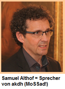 Der Sprecher
von MoSSad-akdh Samuel Althof, bis Juli 2020 ein
Weiterbildungsverweigerer Der Sprecher von
MoSSad-akdh Samuel Althof, bis Juli 2020 ein
Weiterbildungsverweigerer