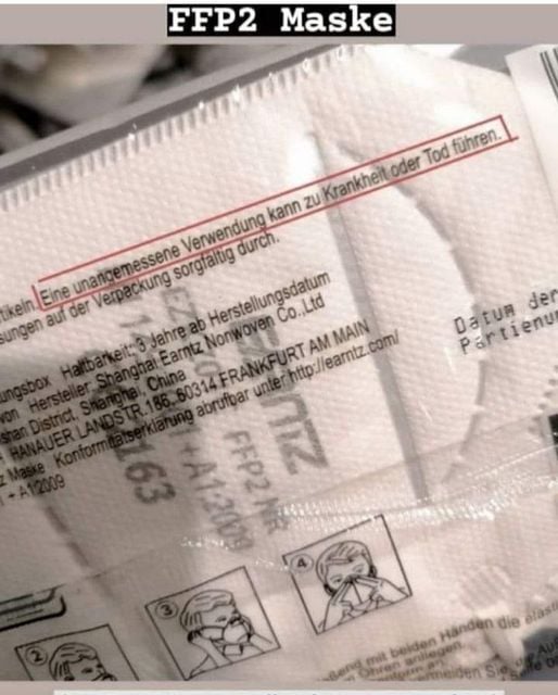 Warnhinweis: FFP2-Maske kann t�dlich sein