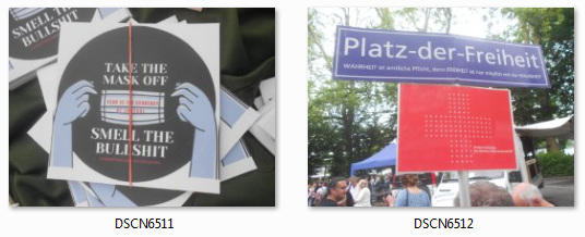 Demonstration
                                    f�r Grundrechte in Luzern am
                                    31.7.2021: Sammelfoto 6: Kleber und
                                    "Platz der Freiheit"