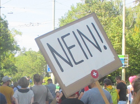 Demo Winterthur
                            18.9.2021: Transparent NEIN