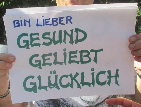 Demo Winterthur 18.9.2021: Die positive
                    Interpretation von 3G: Gesund Geliebt Gl�cklich