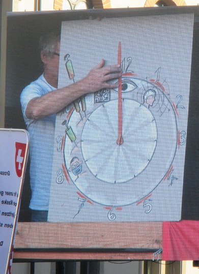 Demo
                    Winterthur 18.9.2021: Die Impfuhr zeigt 12 Uhr an!
                    Die Versklavung ist schon da!