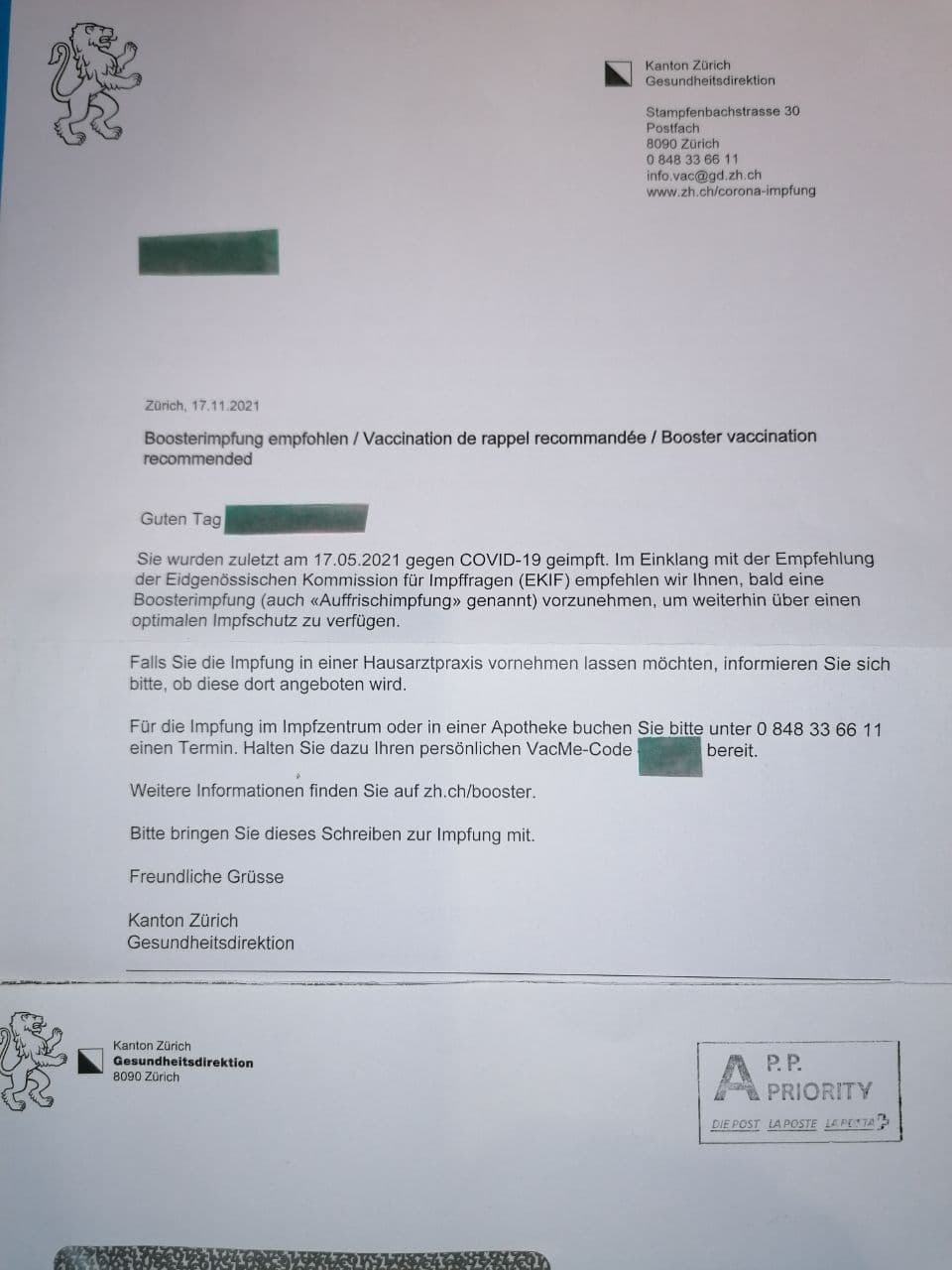 T�dliche
                      GENimpfwerbung 20.11.2021: Rickli macht
                      GENimpfwerbung f�r die 3. t�dliche GENimpfung -
                      per Brief