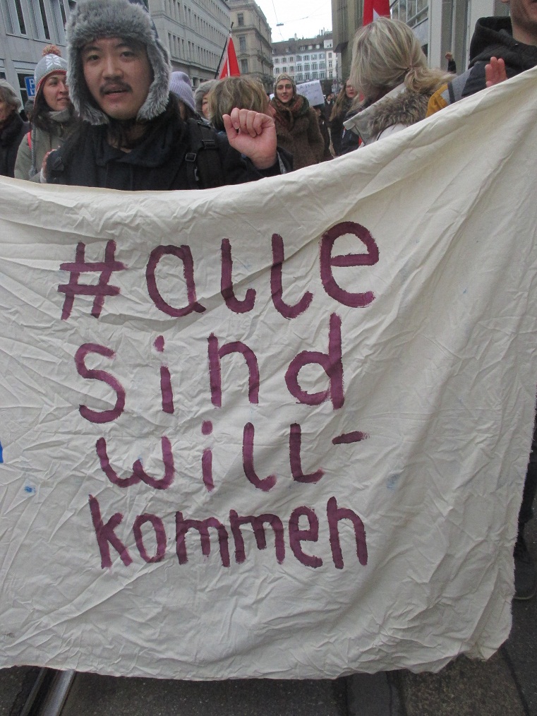 Demo in Z�rich 8.1.2022 17:
                  Forderung: Alle sind Willkommen!