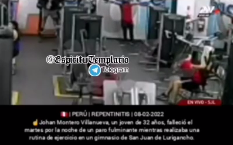 Verdacht GENimpfmord in Lima
                  (Impf-Fascho-Peru) 10.2.2022: Mann (32) im
                  Fitnessstudio: Herzstillstand - tot