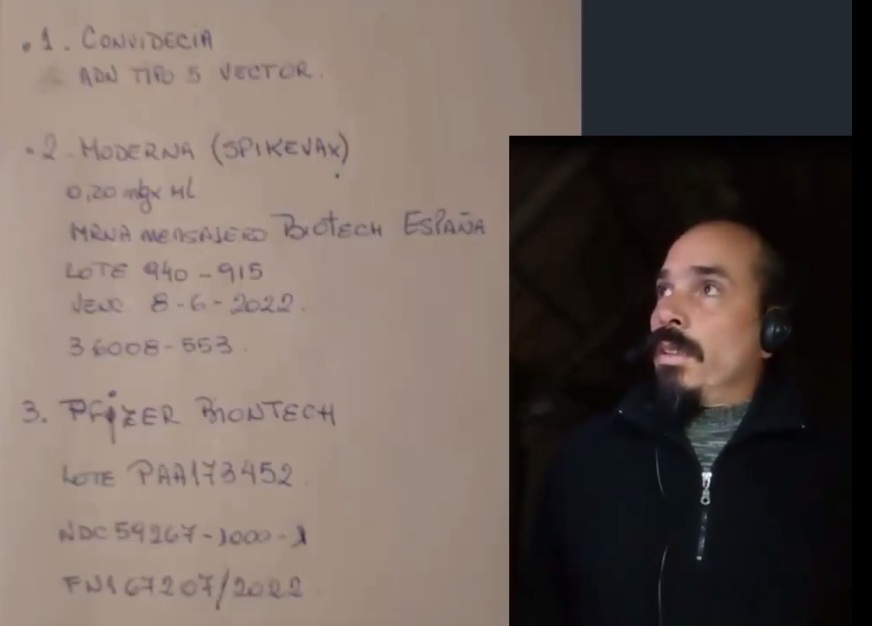 Description with the batch numbers of the
                  vials