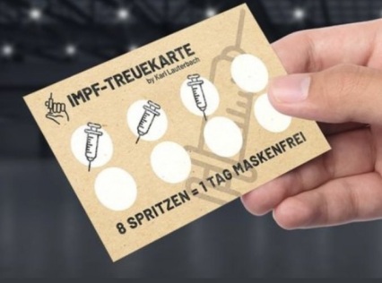 4R mit Impfmonster Lauterbach 5.8.2022:
Impf-Treuekarte 4R mit Impfmonster Lauterbach
5.8.2022: Impf-Treuekarte