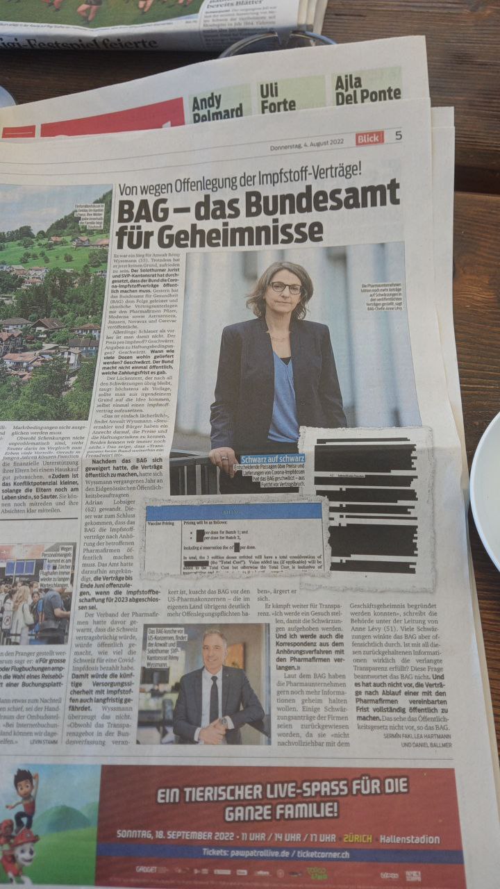 Impfmonster Berset+Levy mit BAG 4.8.2022: Neuer
                    Name "Bundesamt f�r Geheimnisse"