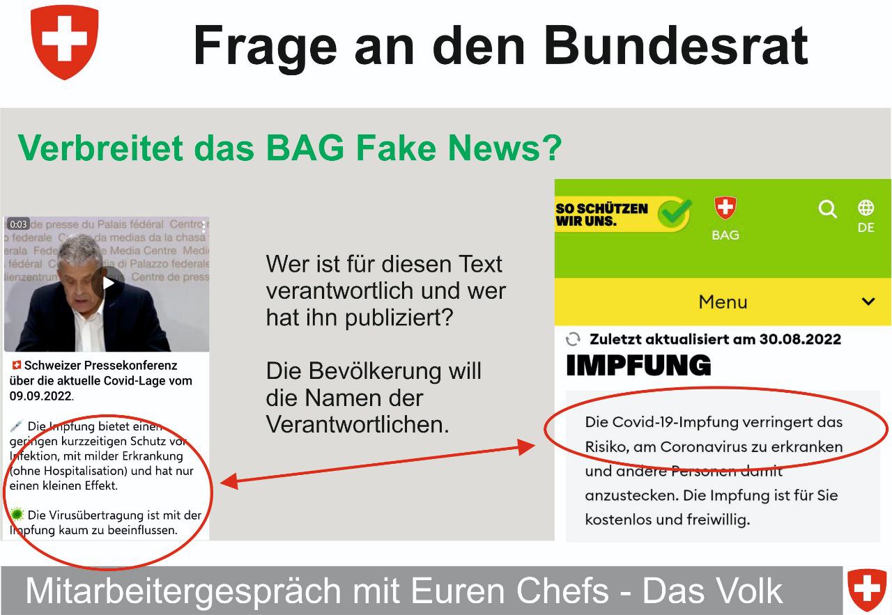 Kriminelle
                    Impfmonster Levy, Berset und BAG 10.9.2022:
                    versprechen eine FALSCHE Sicherheit durch die
                    "Coronaimpfung"